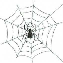 Stickdatei - Spinne im Netz